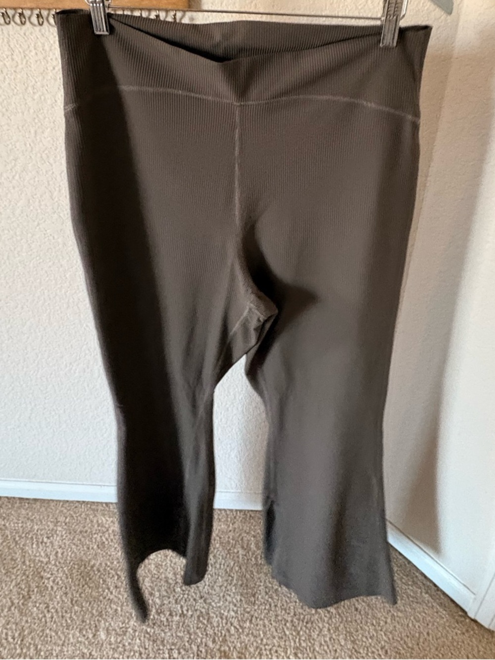Old Navy Olive Brown Extra High-Rise Super-Flare Yoga Pants